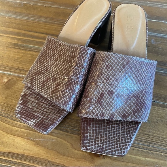 JAMES SMITH Snake Skin Sicily Slide Heel Sandal 38 - Picture 4 of 10